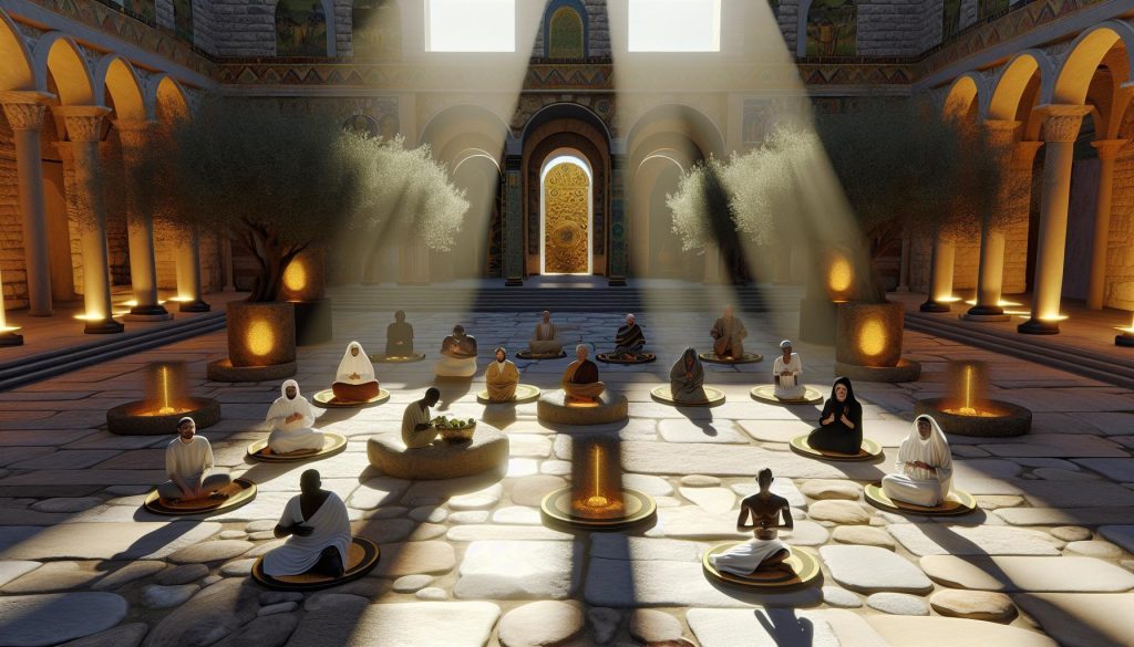 Jeruzalémský chrám nádvoří: Svaté prostory plné božské přítomnosti