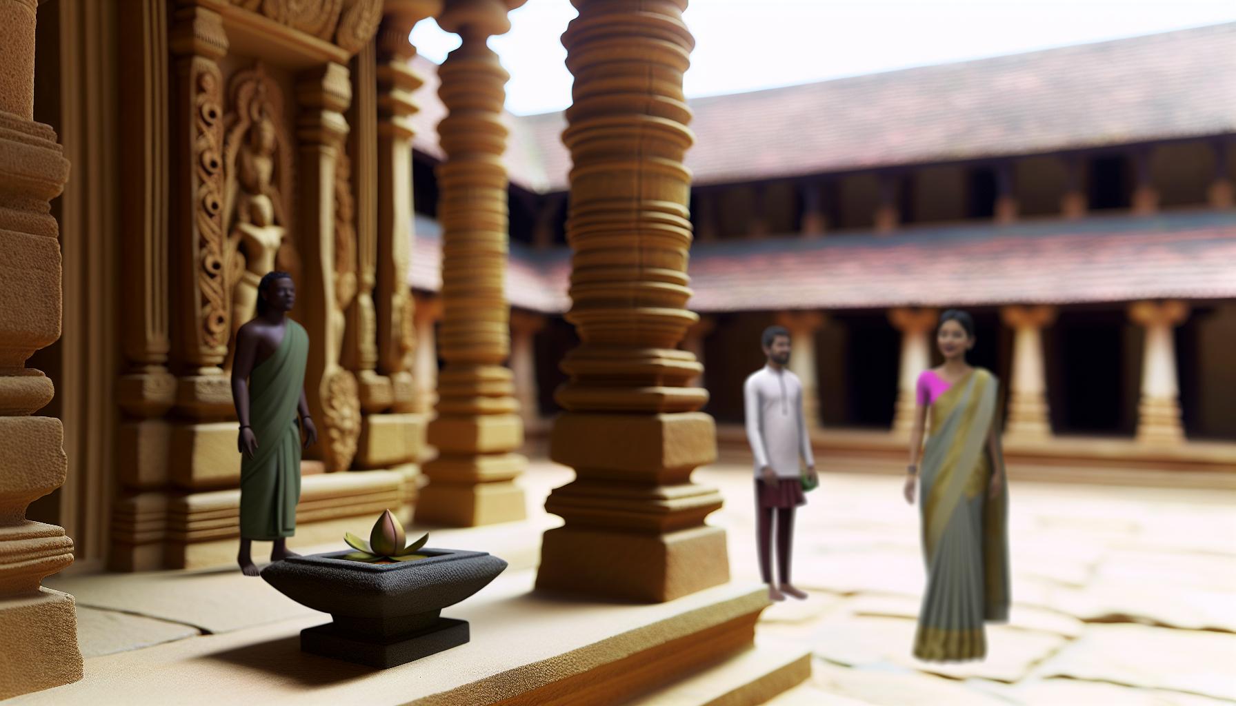 Architektonické prvky chrámového nádvoří