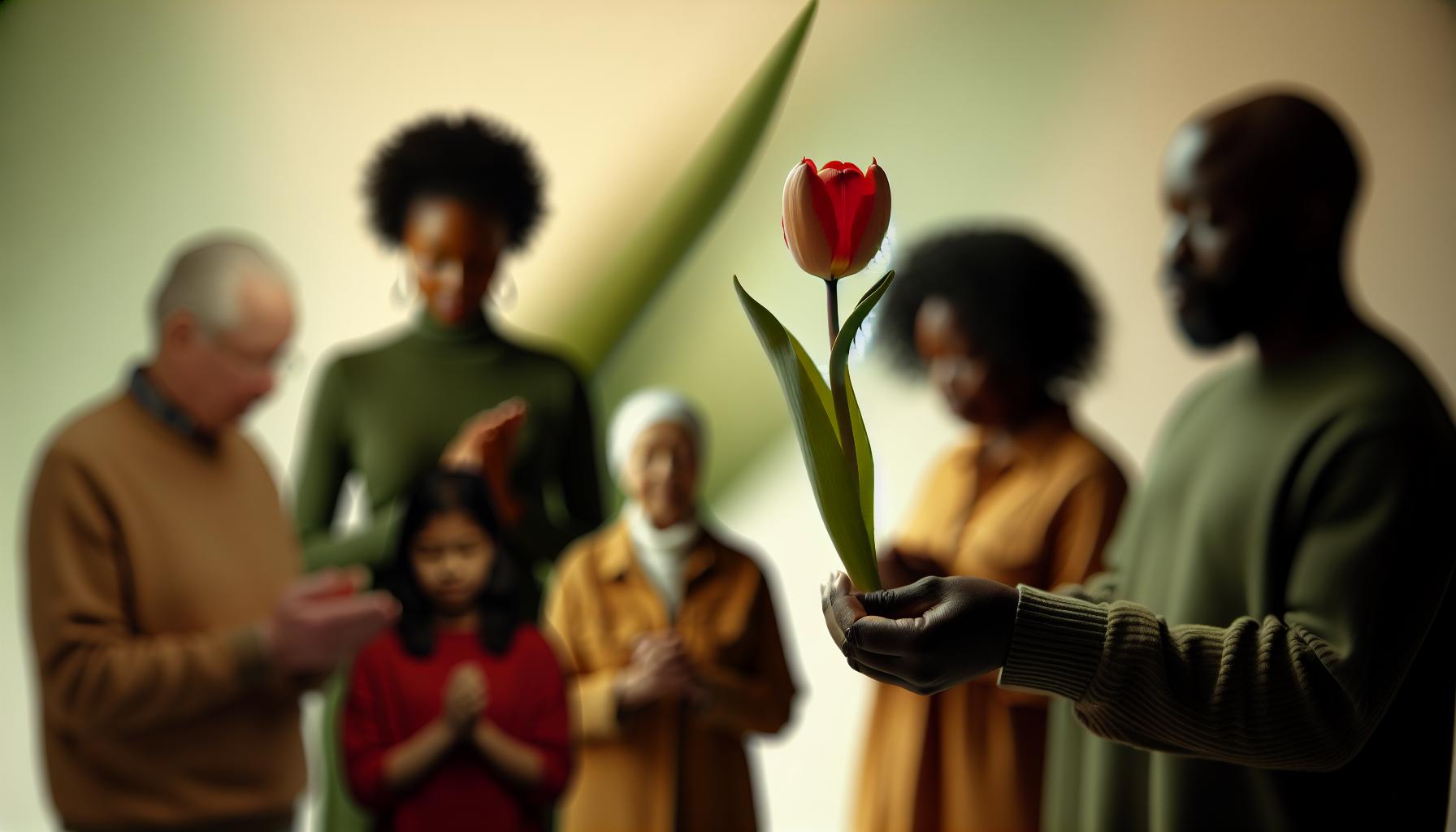Květina naděje: Tulipan ve víře a modlitbě
